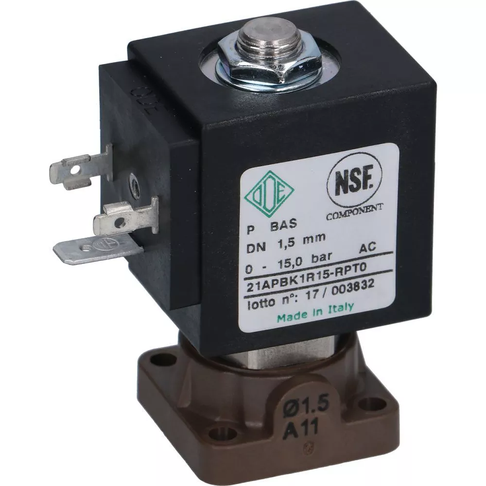 SOLENOID VALVE ODE 2-WAY 24VAC 8W, 21APBK1R15-RPT0