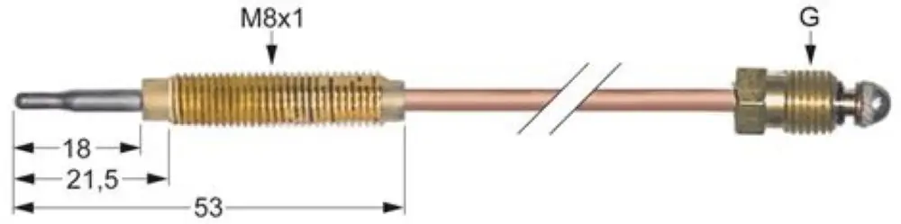 THERMOCOUPLE M8x1 L 220mm M8x1, G1041109