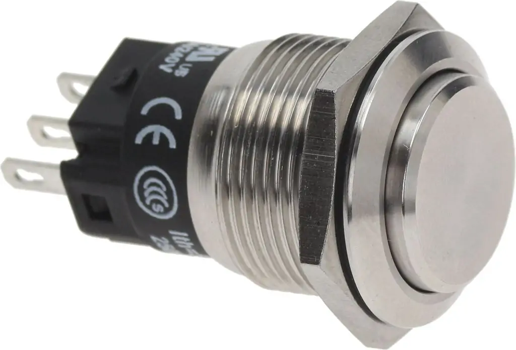 STOP BUTTON SILVER 3A 240V, LF1041025